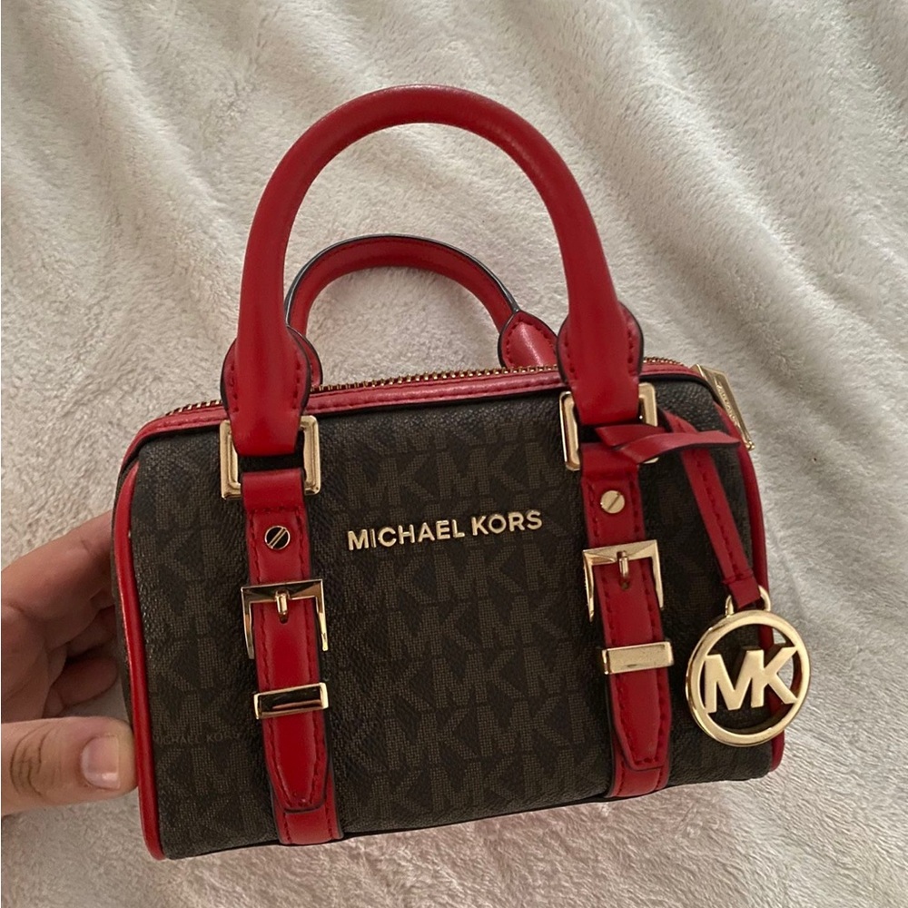 Michael Kors Red and Brown Women's Mini Bag